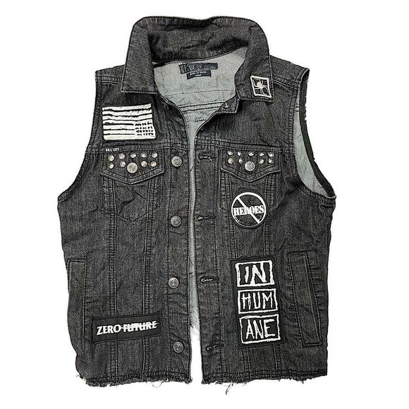 Kill City Jackets & Blazers - Kill City Studded Jacket Vest | Color: Black | Size: M